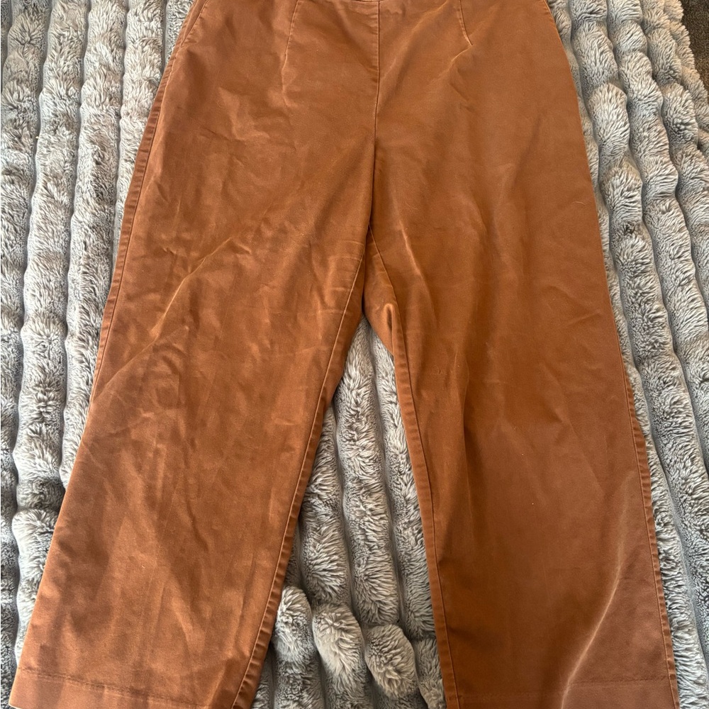 Brown Wide-Leg Pants